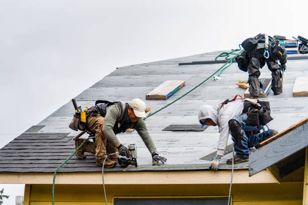 Professional Gutter Installation technician working in Oakland, NE